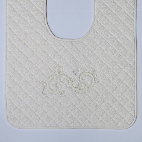 Коврик для унитаза 50х60 Old Florence Ricciolo бежевый с бежевой аппликацией