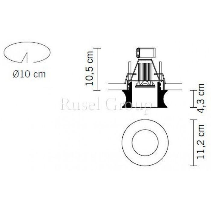 Встраиваемый светильник Fabbian Eli D27 F54 00