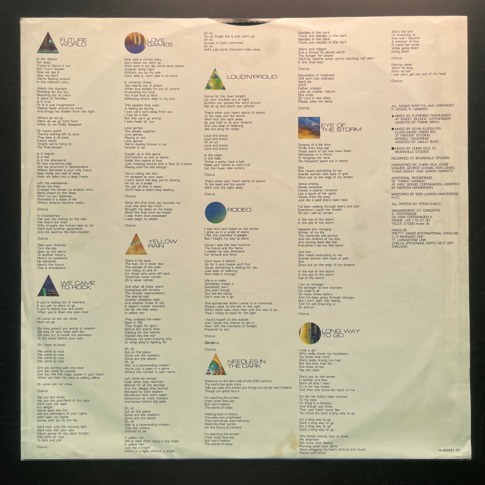 Pretty Maids ‎– Future World (Скандинавия 1987г.)