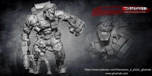 Orks Greenskins Ork Kommandos Орк-коммандос №5 миниатюра для dnd, днд, pathfinder, фентези, Настольная игра, НРИ, Варгейм, РПГ