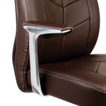 Кресло руководителя Helmi HL-E34 "Synchro Business", экокожа коричневая, синхромеханизм, алюминий, до 150кг