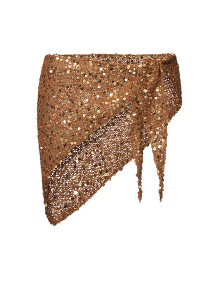 Вязаный платок tobacco коричневый