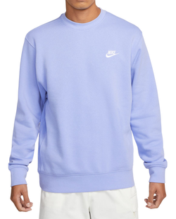 Мужская кофта теннисная Nike Swoosh Club Crew - light thistle/white