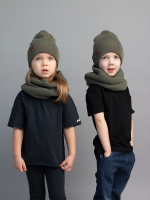 Шапка весенняя/осенняя вязаная КИКИ(Полынь)