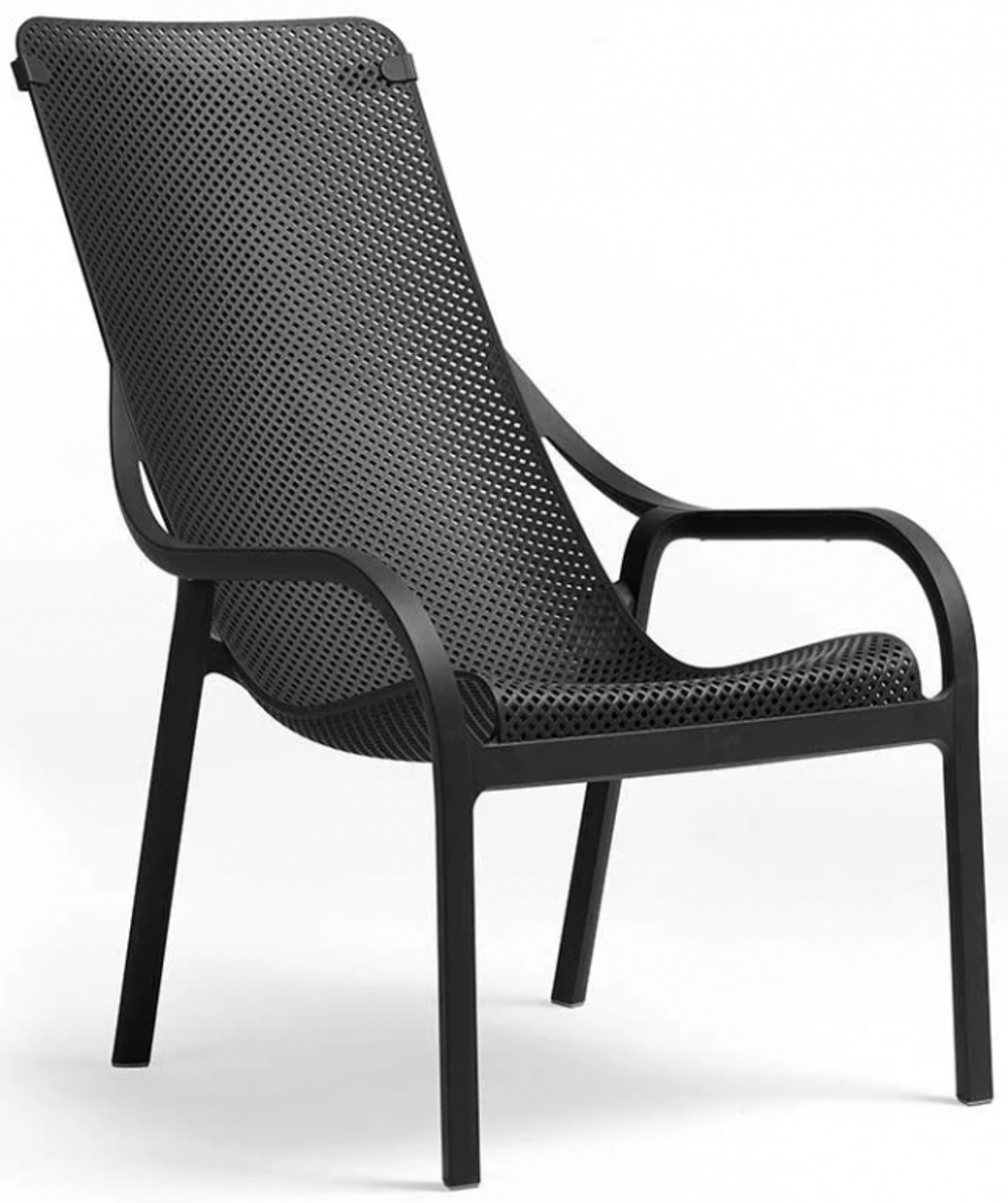 Лаунж-кресло пластиковое Nardi Net Lounge, антрацит