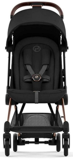 Коляска Cybex Coya Rosegold Frame Cloud G i-Size Fog Grey Sepia Black с дождевиком и бампером