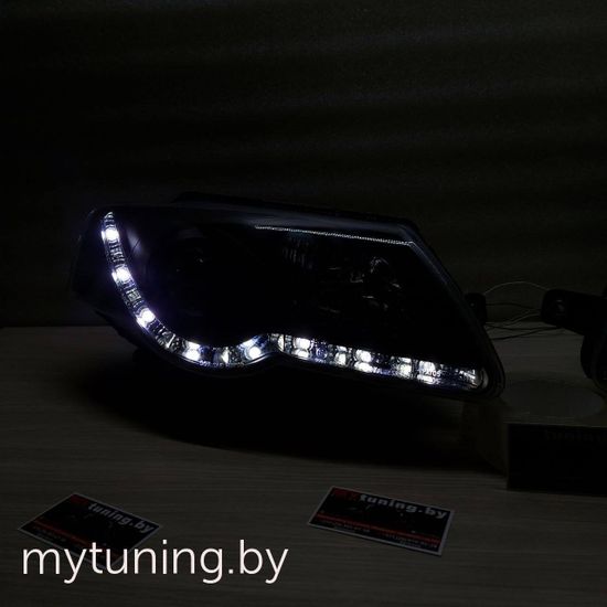 Передние фары tru drl black для VW Passat B6