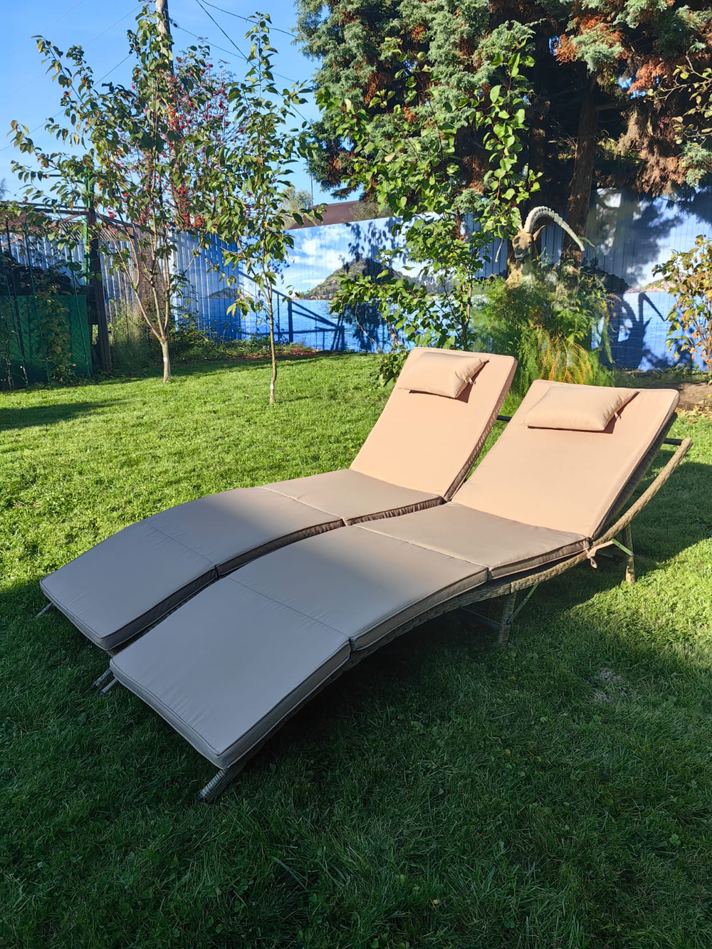 Шезлонг складной из искусственного ротанга Ливерпуль цвет Greige