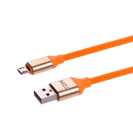 Кабель в силиконовой оплетке Tdm Electric ДК 13, USB - micro USB, 1 м, оранжевый