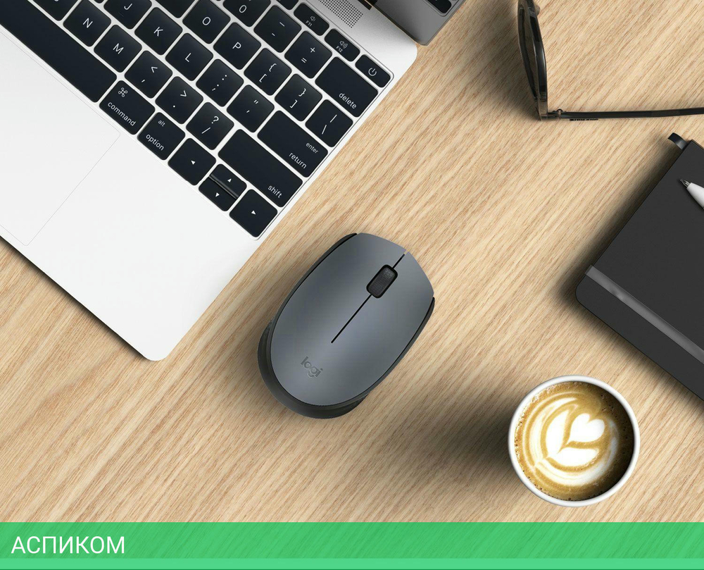 Мышь Logitech M170 серый/черный оптическая (910-004642)