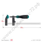 KRAFTOOL MF-200/050 50х200 мм, Струбцина F (32011-050-200)