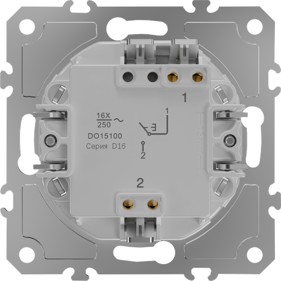Механизм В1 кнопочный звонкового типа одноклавишный,  быстрозажимные контакты 16 A 250 В~,  серия D16
