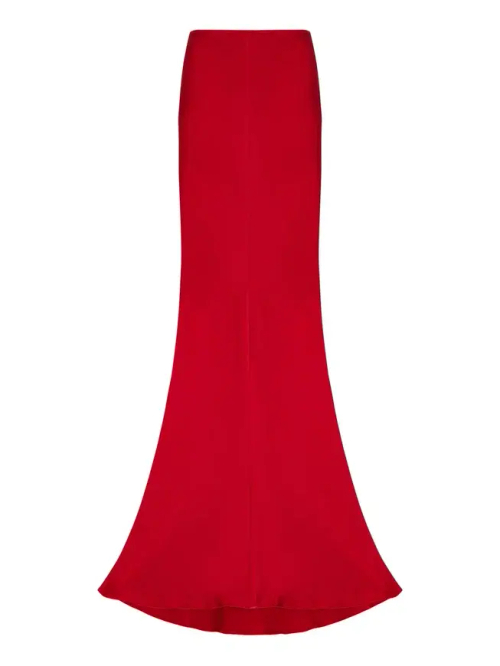 Юбка Monaco макси из шелка, красный