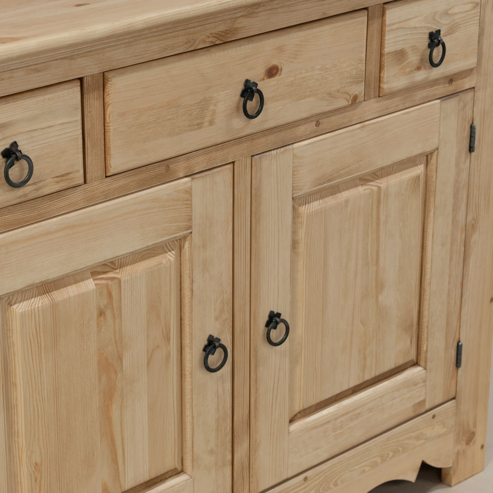 Тумба кухонная Прованс 2 двери 3 ящика из массива сосны (нижняя часть буфета)