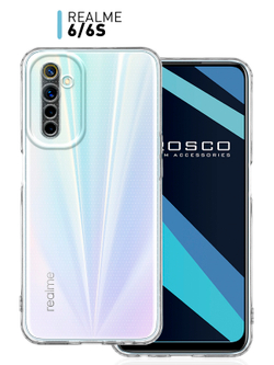 Чехол ROSCO для realme 6;realme 6s оптом (арт. RM-6-TPU-TRANSPARENT)