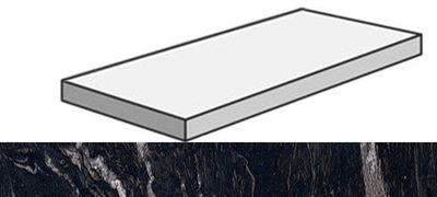 Угловая ступень SENSI GEMS ANG.TOP SX  TITAN.BLACK RET левая (PF60005671)