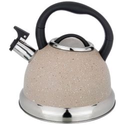 ЧАЙНИК AGNESS СО СВИСТКОМ, СЕРИЯ "АРКТИК" 3,0 Л И СКЛАДЫВАЮЩЕЙСЯ РУЧКОЙ, ИНДУКЦИОННОЕ КАПСУЛЬНОЕ ДНО