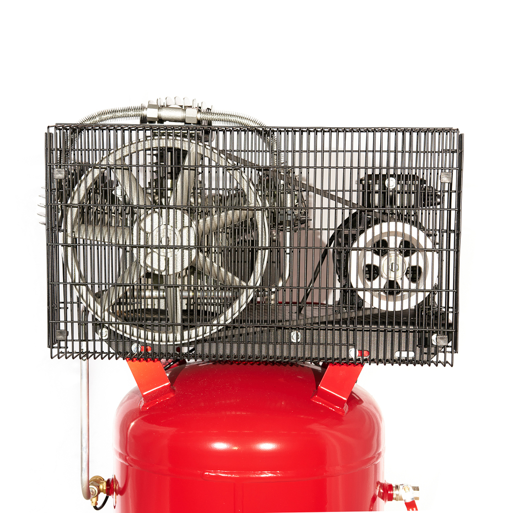 Компрессор ROSSVIK СБ4/С-100.LB40В, 580 л/мин, 10 бар, вертикальный 100 л, 380 В/3 кВт, красный