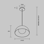 Подвесной светильник Maytoni BATTEN MOD472PL-L20B3K