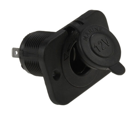 Разъем прикуривателя врезной черный