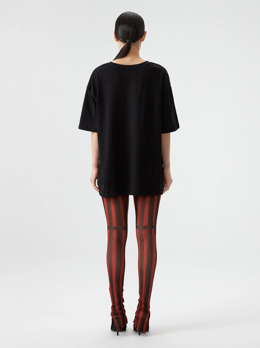 Леггинсы с разрезами из сетки с принтом OLA OLA