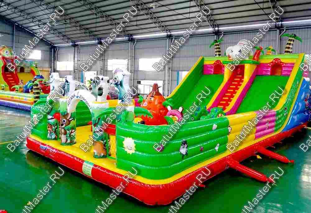 Коммерческий надувной батут "Сафари парк" 14*6*7 м