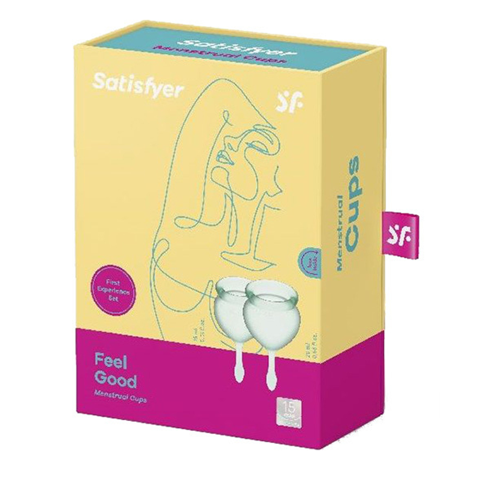 Набор зеленых менструальных чаш Satisfyer Feel good Menstrual Cup
