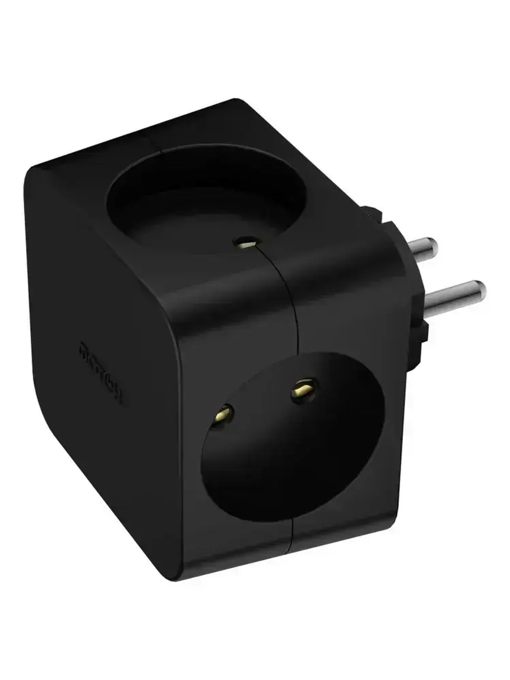 Разветвитель для розетки ФОТОН четверник куб 16А, черный