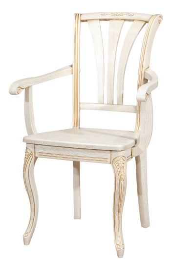 Кресло Марсель-2 (дуб/тон 902/резьба/жесткое сиденье)