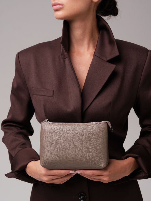 Косметичка кожаная DBR 15-10 тауп