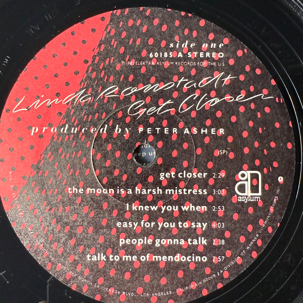 Linda Ronstadt ‎– Get Closer (США 1982г.)