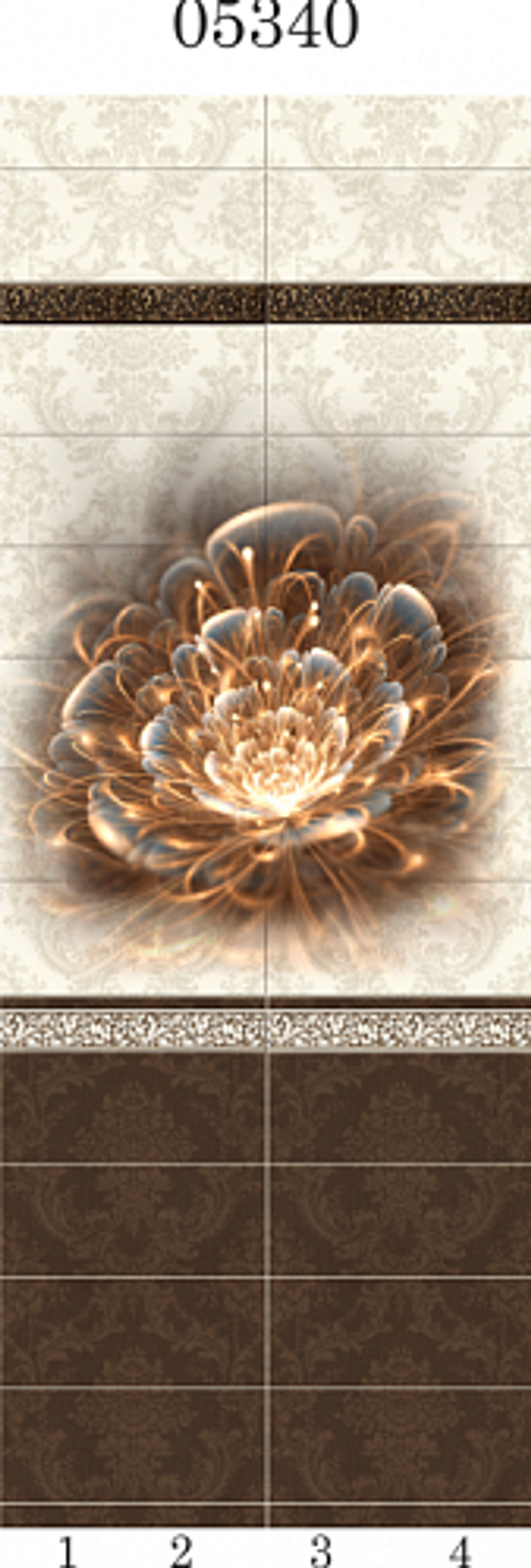 Панель ПВХ фотопечать 3D Panda Шоколад 2700х250 мм