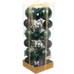 Набор шаров «Winter magic» 6 см + 4 см (24 предмета), Изумруд