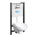 ПЭК Roca Mateo 893100010 подвесная чаша + инсталляция + сиденье + панель смыва