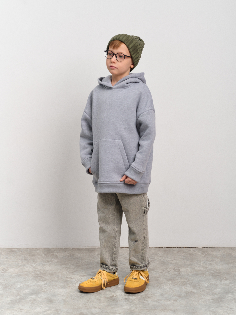 Толстовка с капюшоном  для мальчика "Basic" меланж