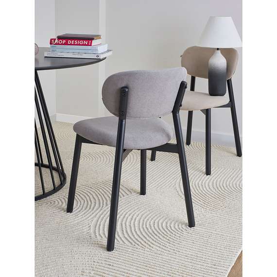 Стул Round, дымчато-серая рогожка