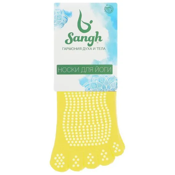 Носки для йоги прорезиненные, размер 36-38, цвета микс