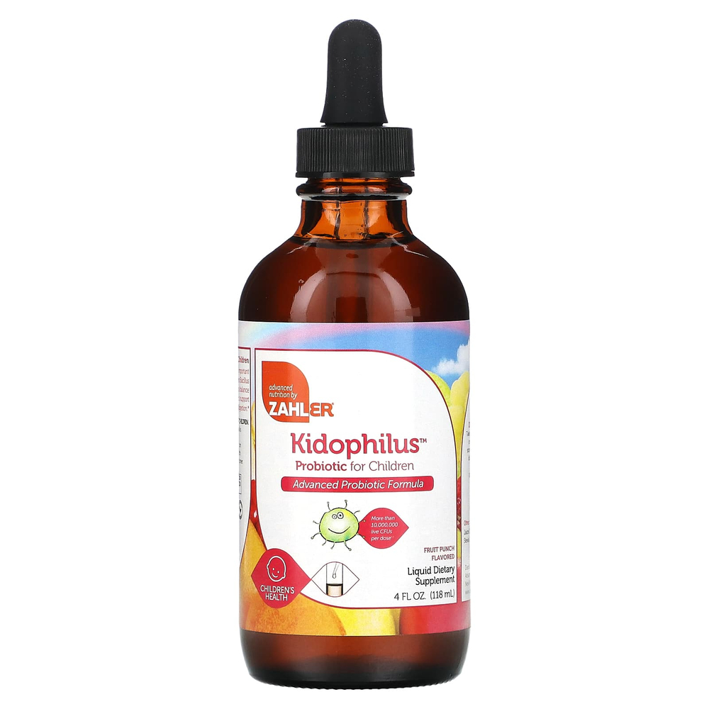 Zahler, Kidophilus, пробиотик для детей, фруктовый пунш, 118 мл (4 жидк. унц.)