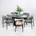 Стул Lucas 2 латте шенилл с чёрными ножками