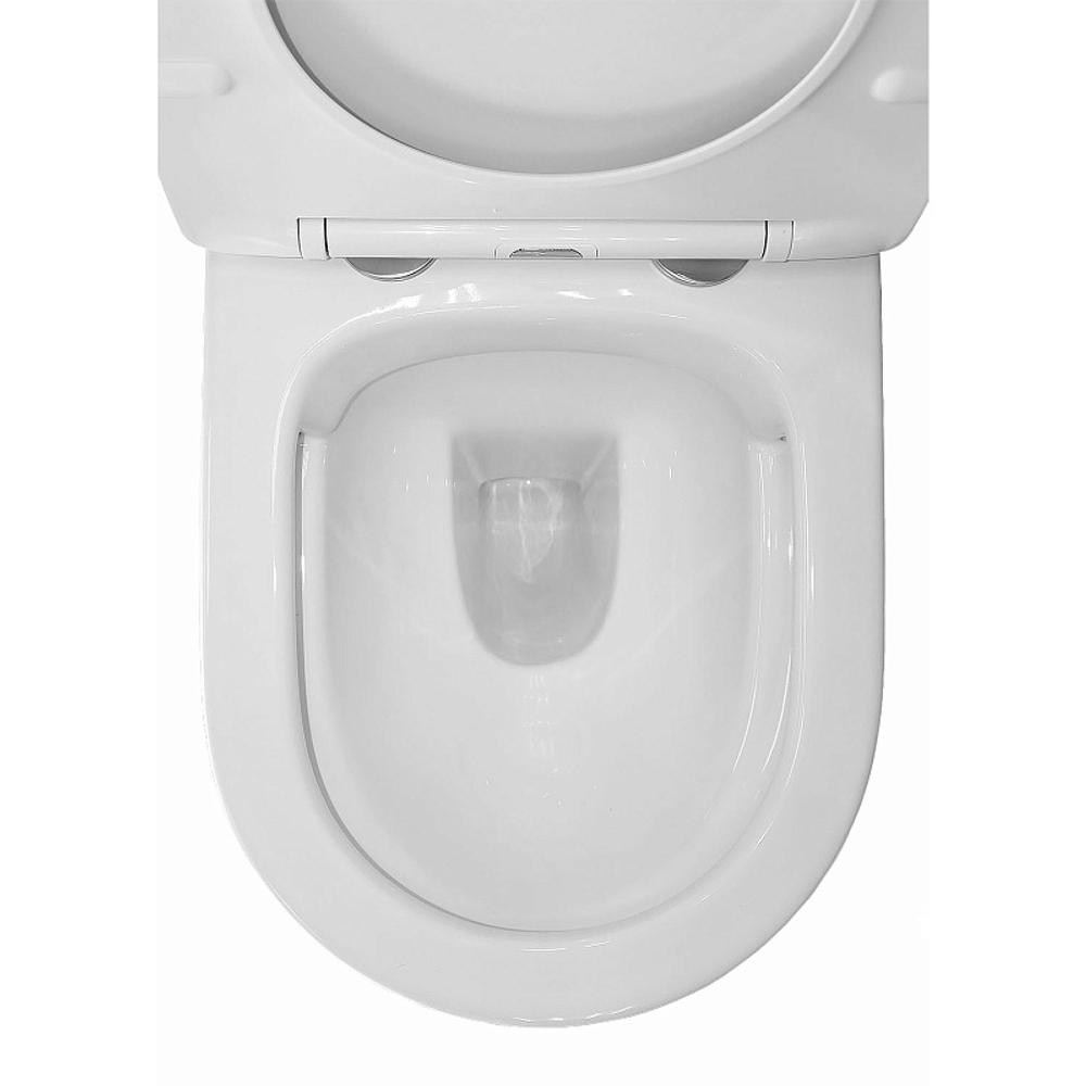 Унитаз подвесной Azario Teramo 480х365х360 безободковый, в комплекте с сидением микролифт, белый (AZ-0053 SP)