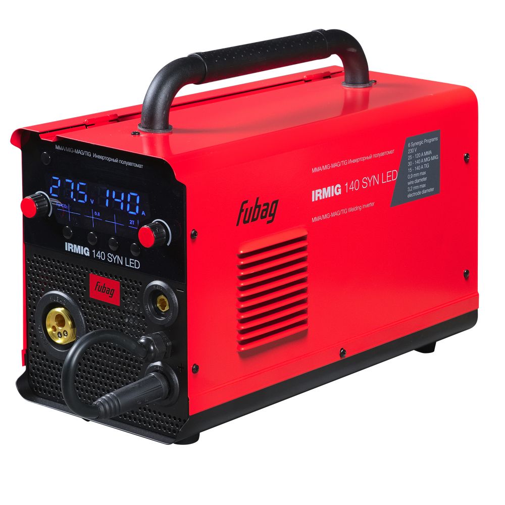 Сварочный полуавтомат FUBAG IRMIG 140 SYN LED с горелкой 150 А в комплекте