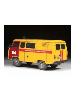 Сборная модель ZVEZDA УАЗ-3909 "Буханка" Аварийная газовая служба, 1/43