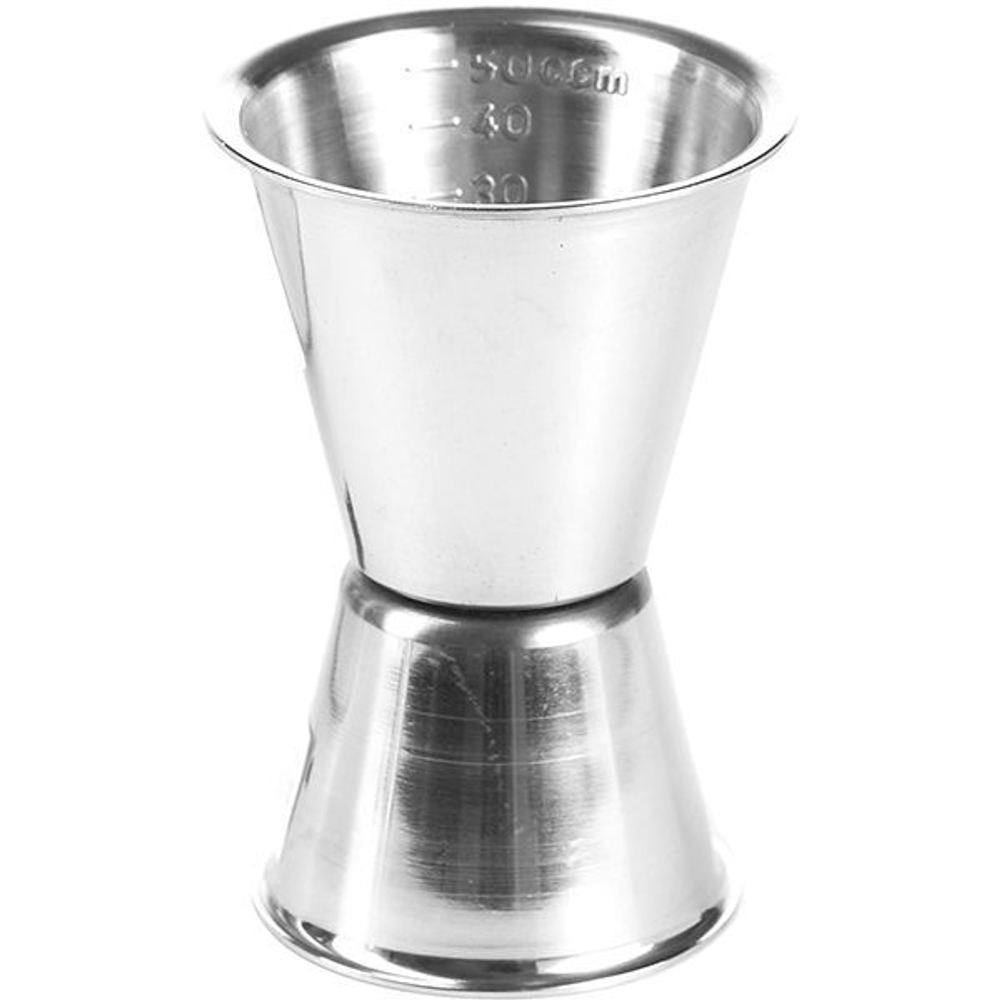 Джиггер «Пробар» с делениями (объем 30/50 мл.) (Цвет: серебристый)