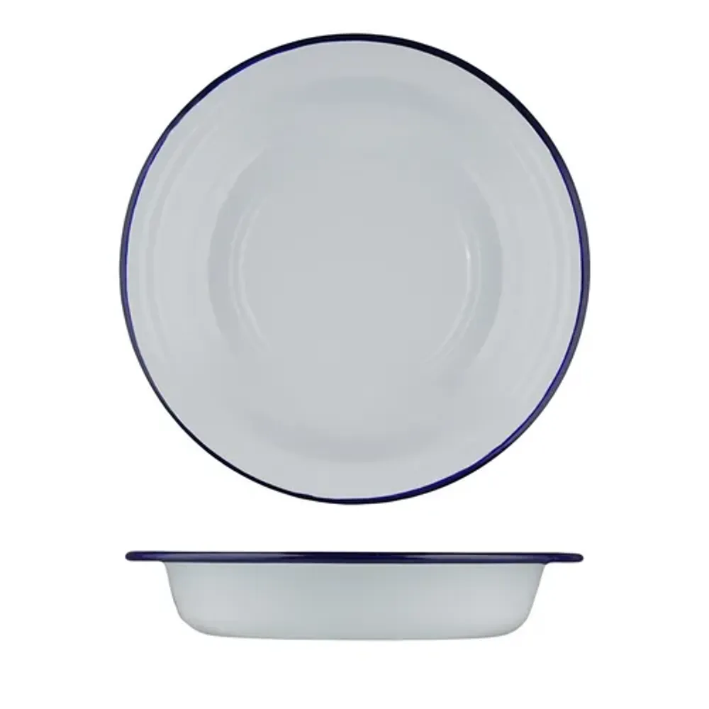 Салатник 600 мл d 18,9 см h3,6 см Blue Rim эмалированая сталь SUNNEX [1]