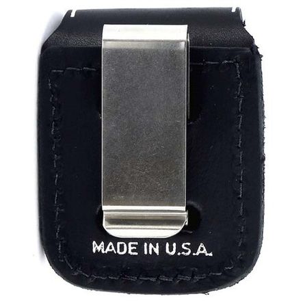 Чехол для зажигалки Zippo черный с клипсой
