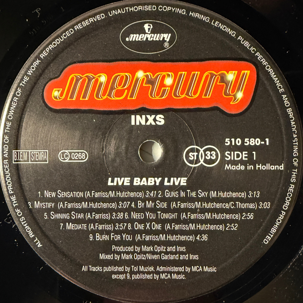INXS ‎– Live Baby Live (Голландия 1991г.) Т