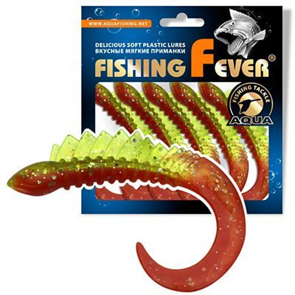 Мягкая приманка твистер FishingFever 6,5cm,2,5g,2 уп по 5 шт