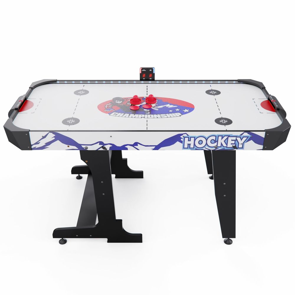 Игровой стол – аэрохоккей с подсветкой DFC Championship 53&amp;quot; 135 х 65 см, складной, белый
