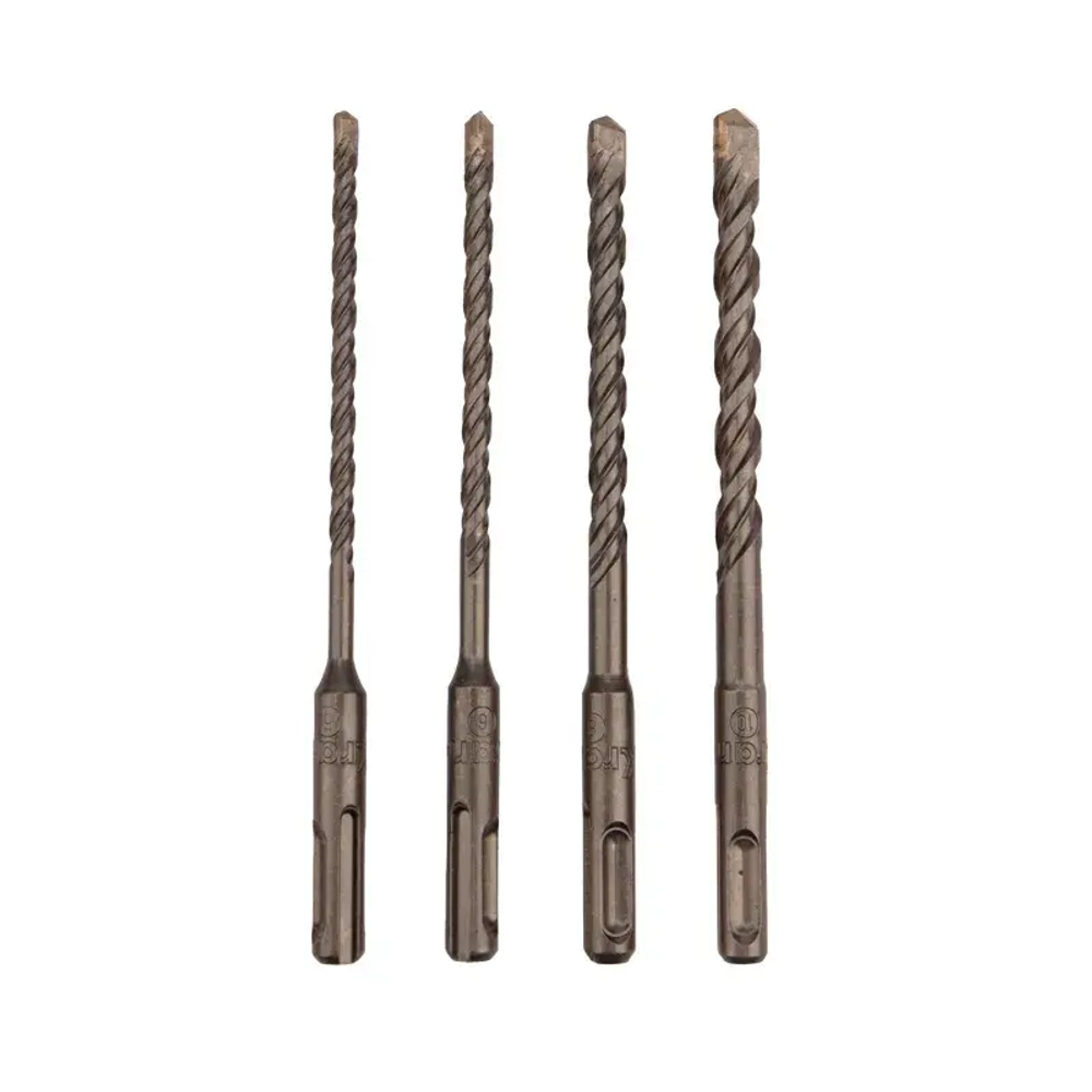 Бур по бетону для перфоратора SDS PLUS KRANZ 5-6-8-10х160 мм , 4 шт. в кейсе