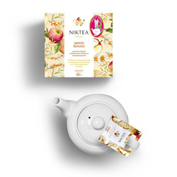 Чай в пакетиках для чайника Niktea Дикое Яблоко / Wild Apple 20 x 4 г
